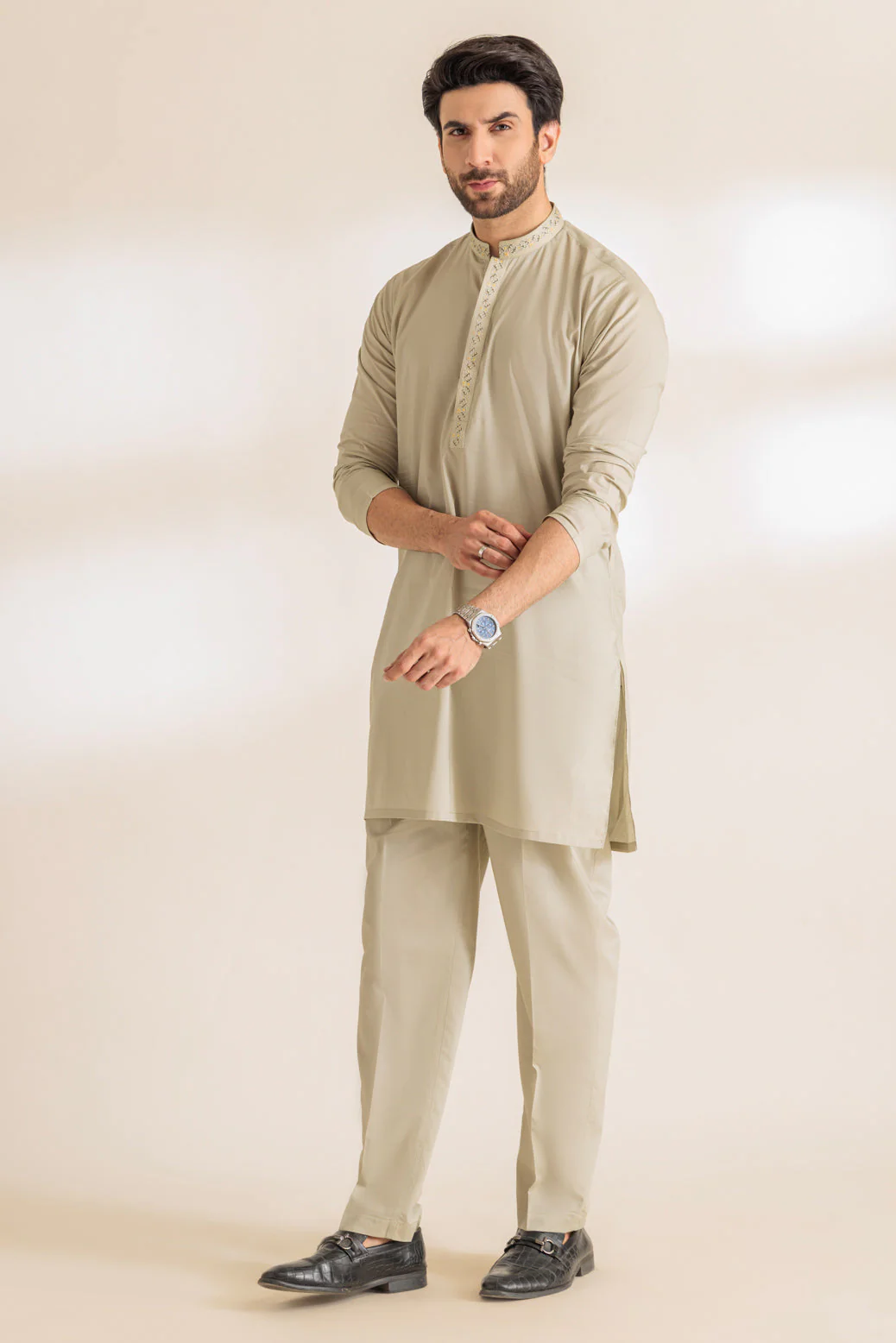 MINT-COTTON-KURTA TROUSER - (KSR24-015) - Image 3