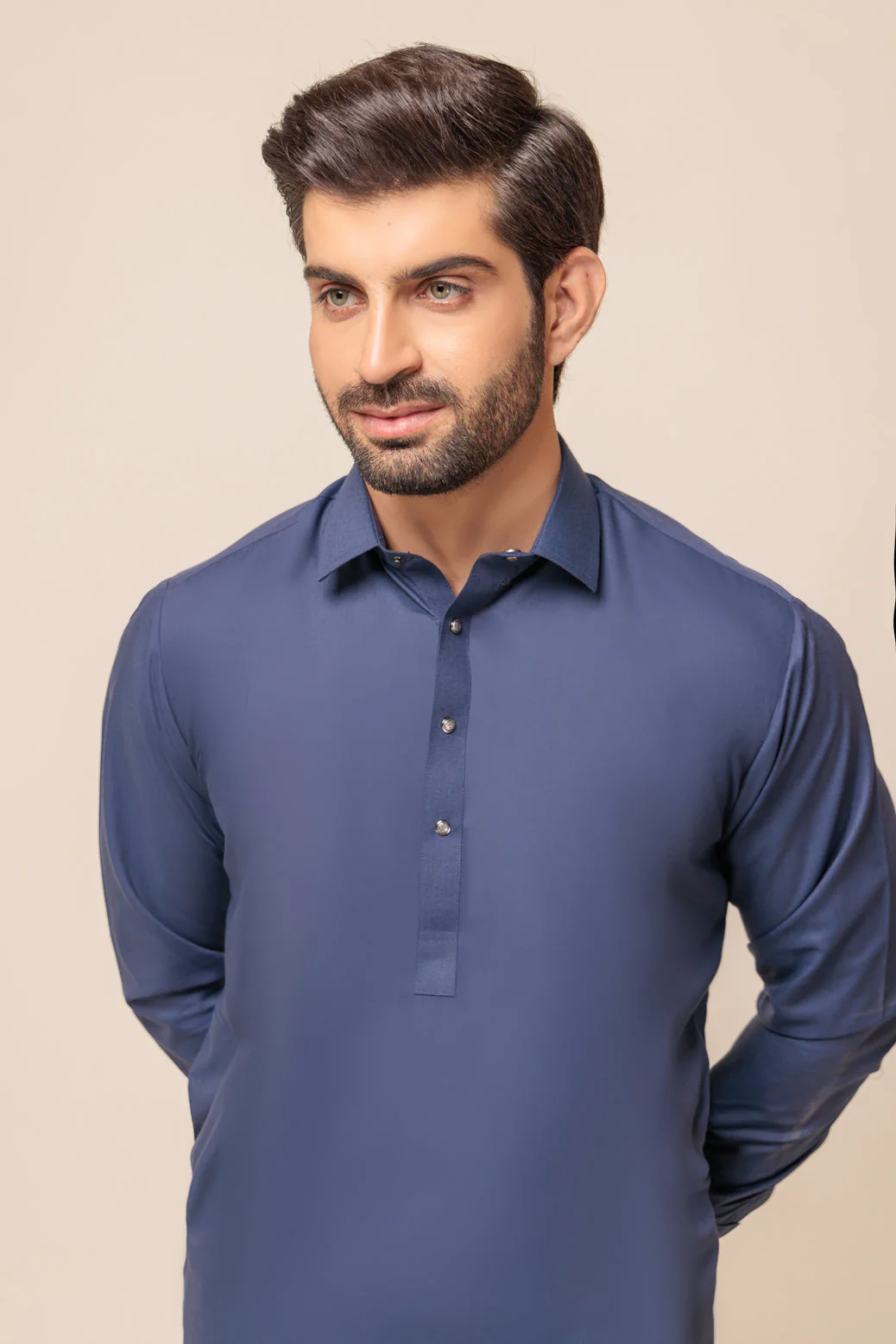MN-BLUE-BLENDED-SHALWAR SUIT - (GSSW23-070) - Image 2