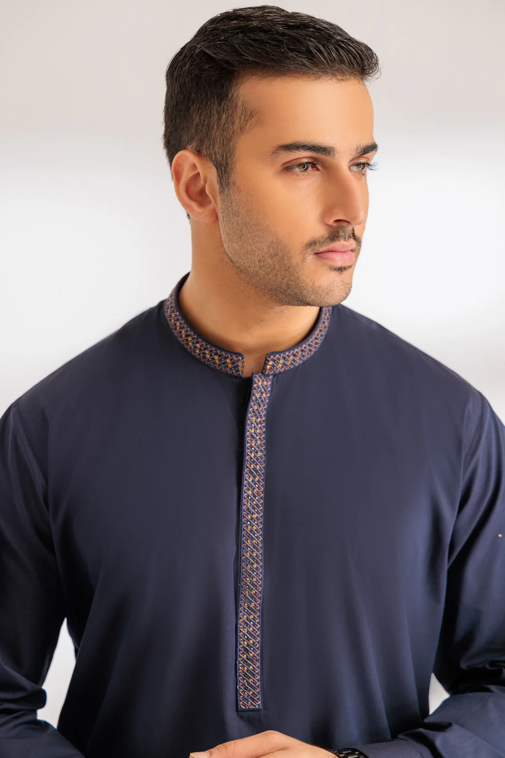 MN-BLUE-COTTON-KURTA SHALWAR - (KSRS24-045) - Image 3