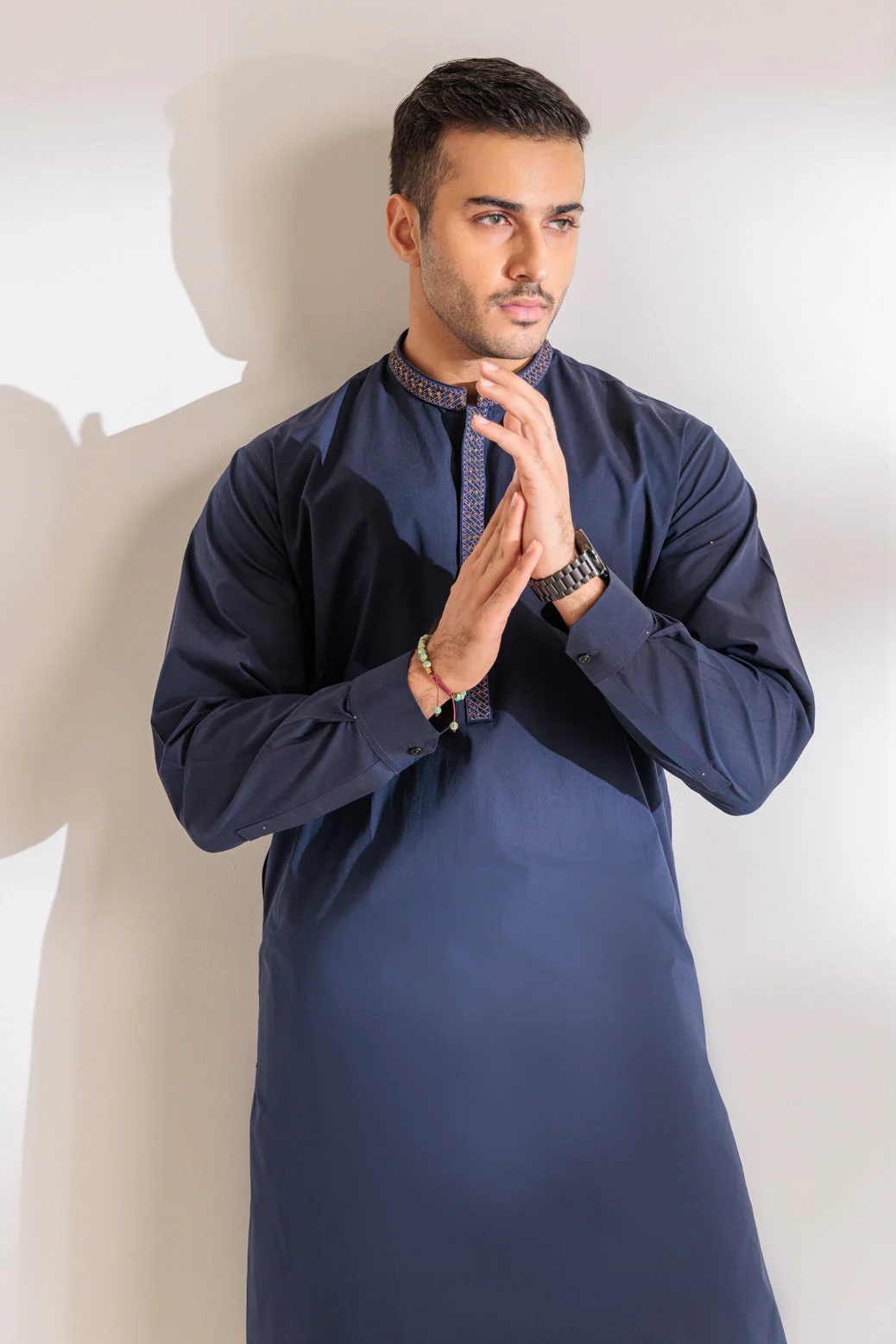 MN-BLUE-COTTON-KURTA SHALWAR - (KSRS24-045) - Image 4