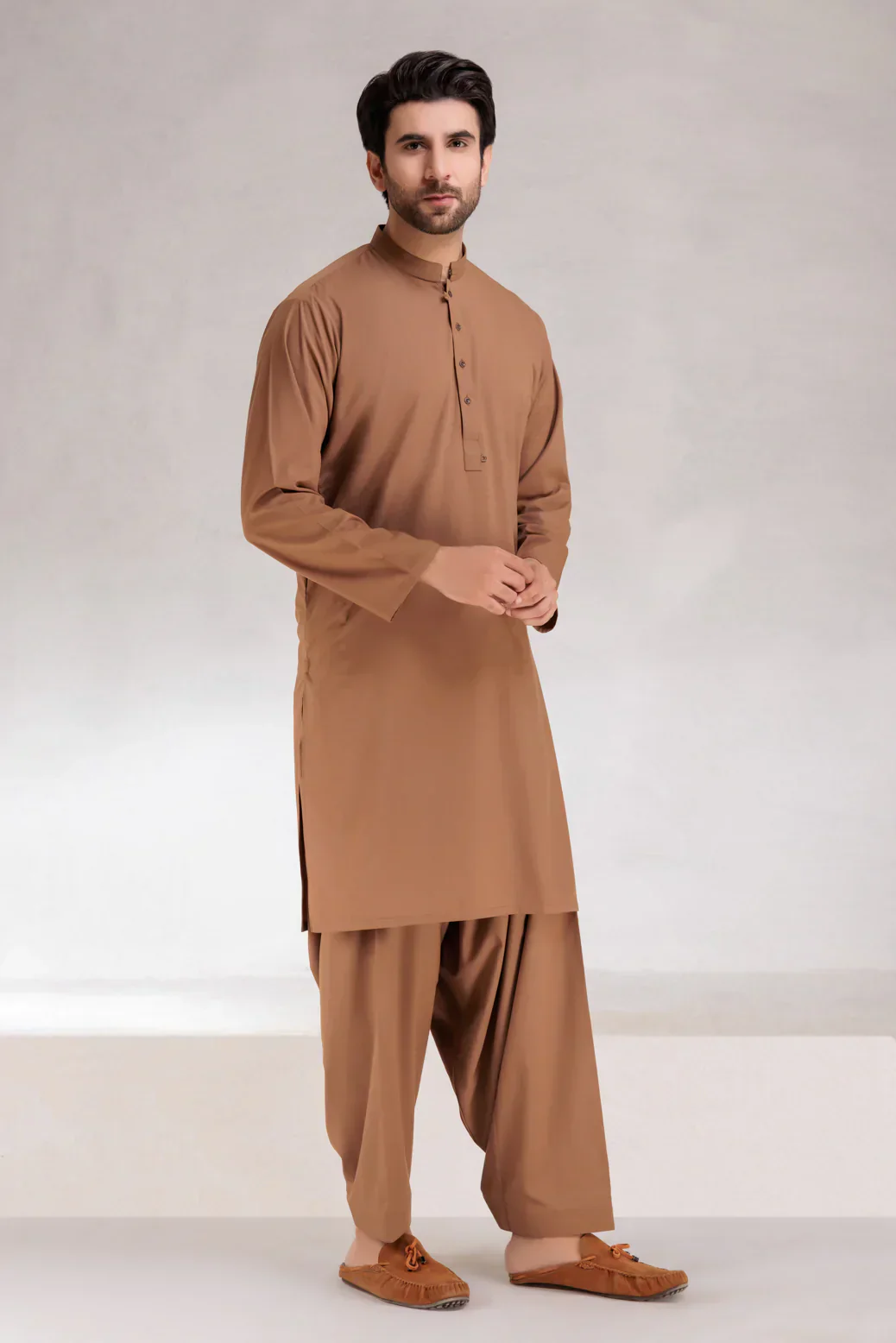 MOCHA-BLENDED-KURTA SHALWAR  (KSRS23-018) - Image 3