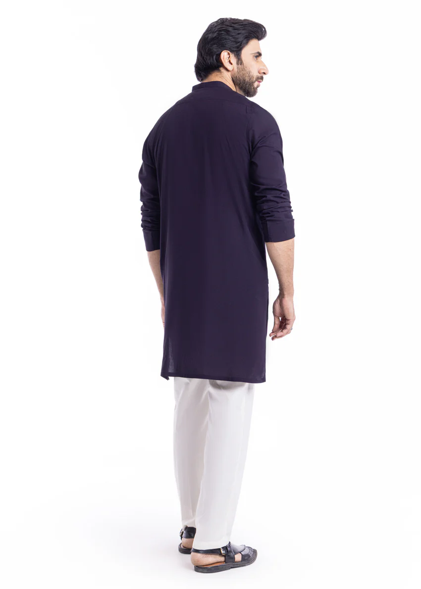 D-Purple-Blended-Kurta - (MP1PBW25BM11D1) - Image 2