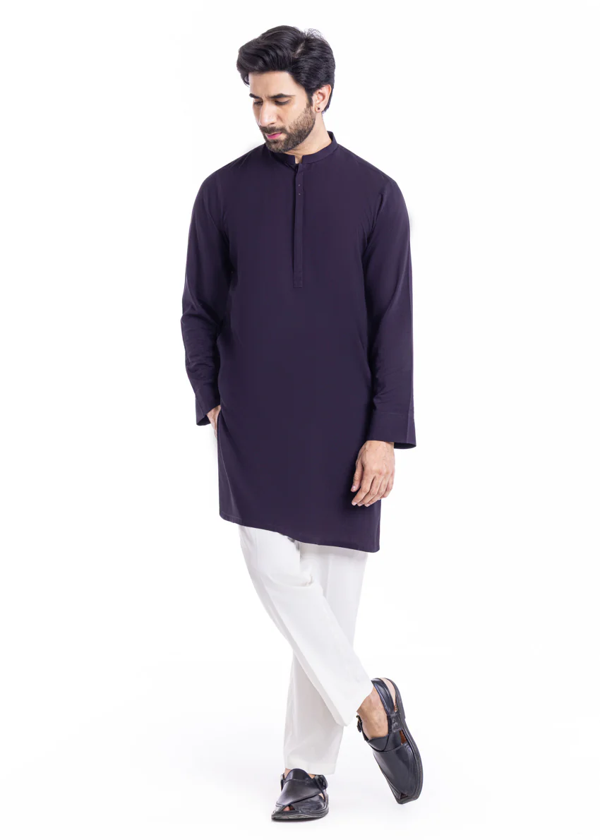 D-Purple-Blended-Kurta - (MP1PBW25BM11D1) - Image 4