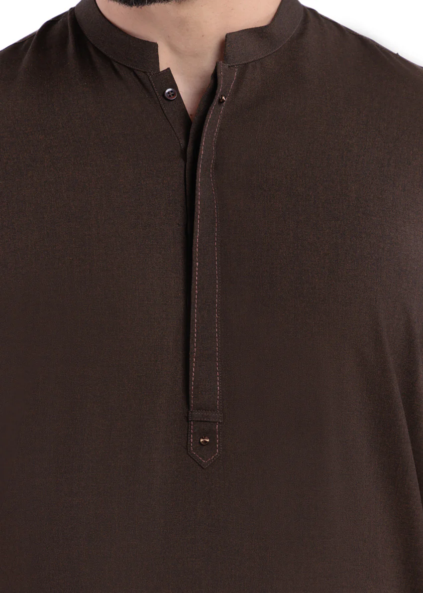 Brown-Blended-Kurta - (MP1PBW25BM11D4) - Image 5