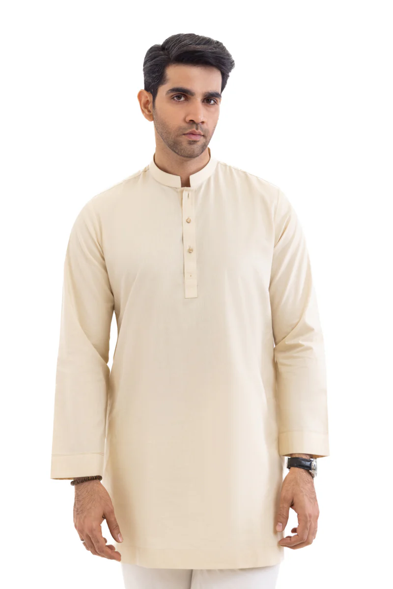Cream-Blended-Kurta - (MP1PBW25BM1J3) - Image 6