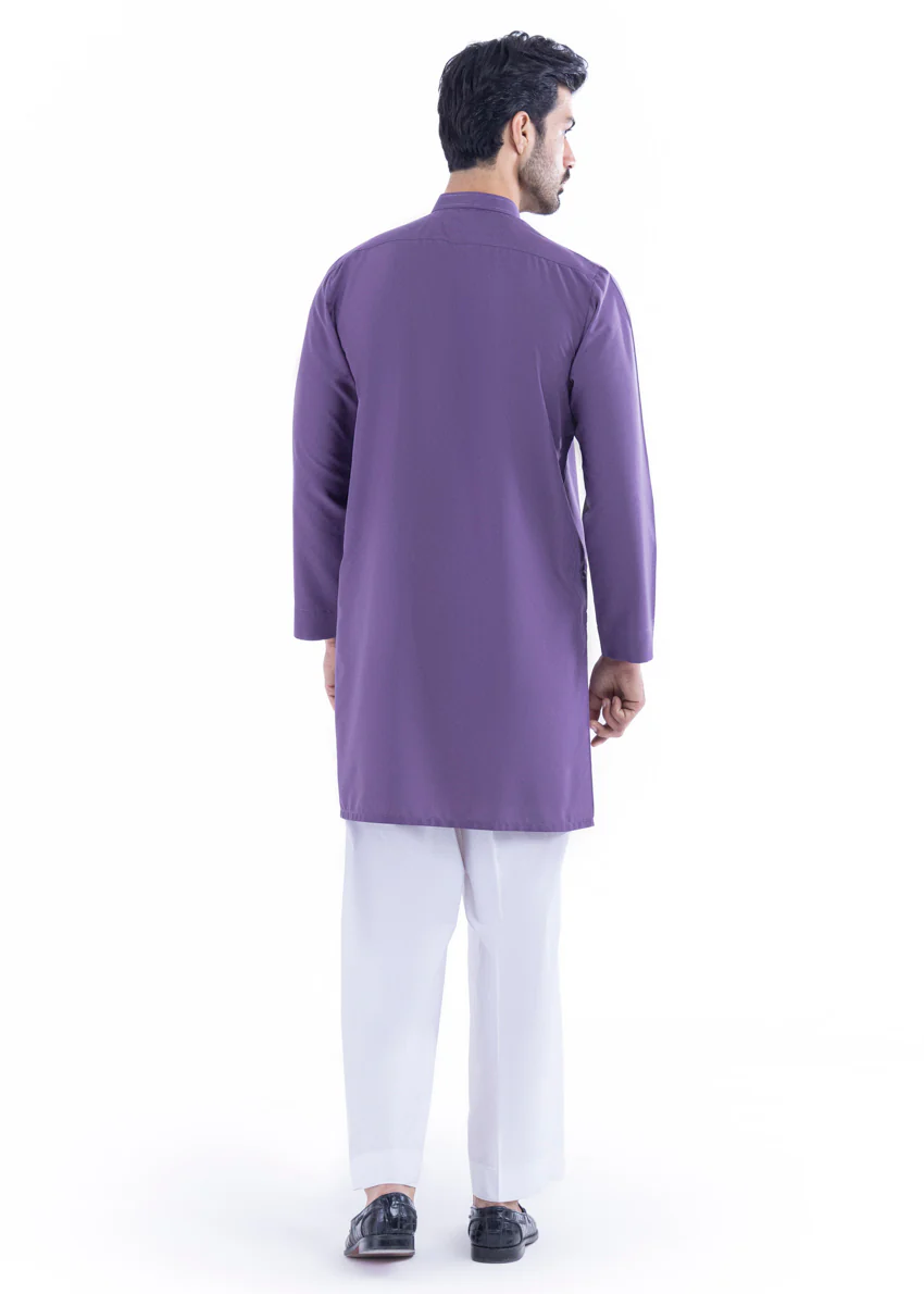 Purple-Blended-Kurta - (MP1PBW25BM9O1) - Image 2