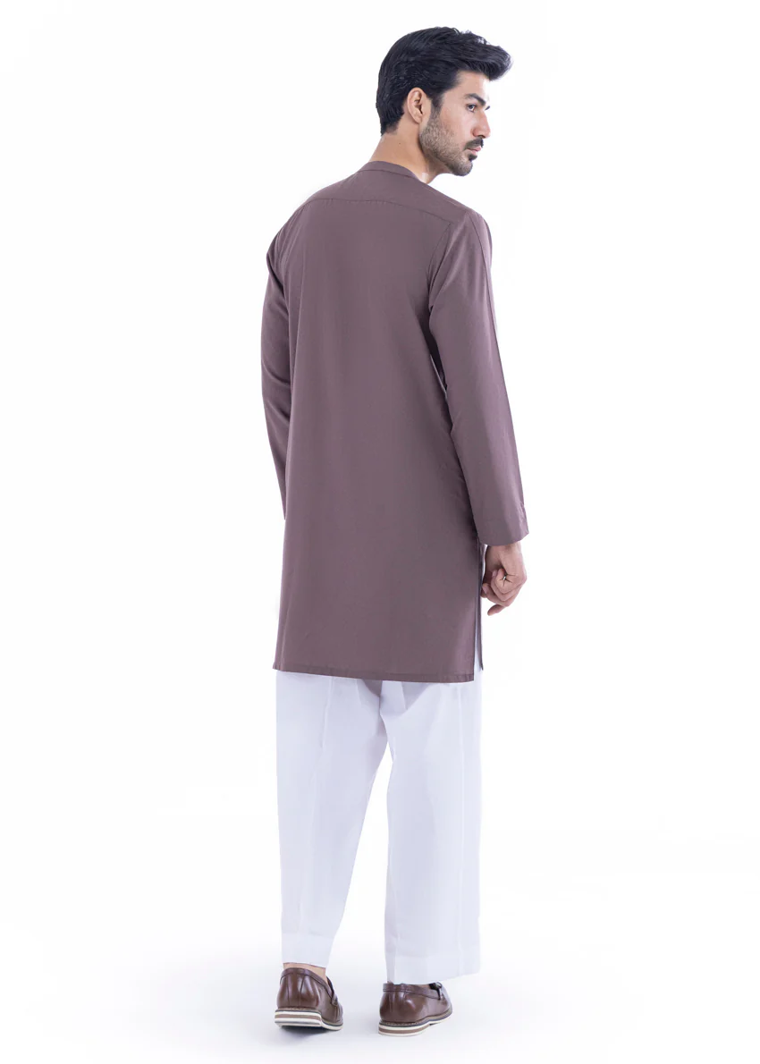 Brown-Blended-Kurta - (MP1PBW25BM9O2) - Image 2