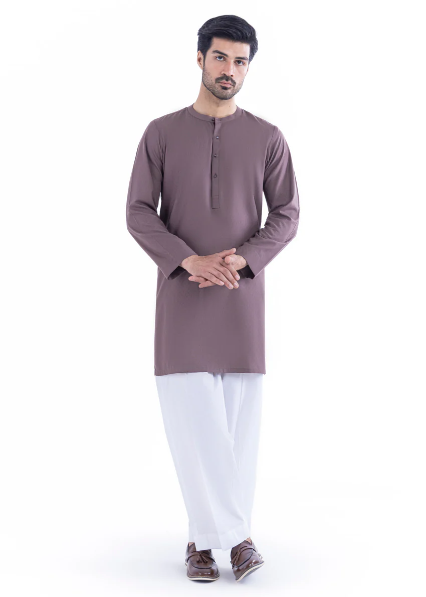 Brown-Blended-Kurta - (MP1PBW25BM9O2) - Image 4