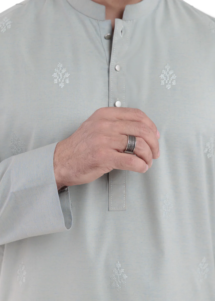 Sage-Blended-Kurta - (MP1PBW25BM9O5) - Image 5