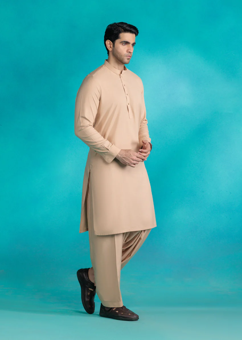L-Brown-Blended-Shalwar Suit - (MP2PBBS26BM1F10) - Image 10