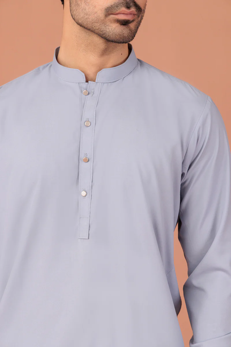 L-Blue-Blended-Kurta Trouser - (MP2PBBW25ADD14) - Image 7