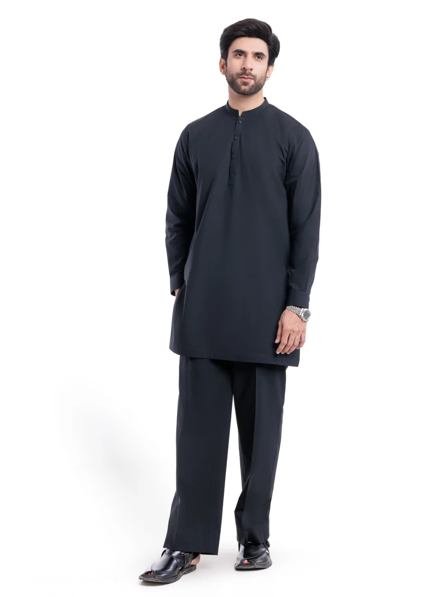 Black-Blended-Kurta Trouser - (MP2PBBW25ADD16) - Image 3