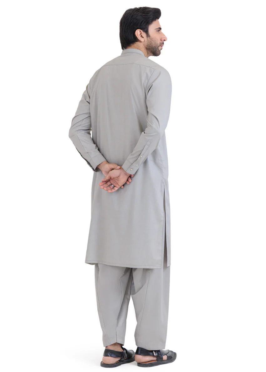 S-Grey-Blended-Shalwar Suit - (MP2PBBW25ADN17) - Image 2