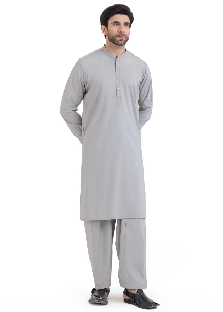 S-Grey-Blended-Shalwar Suit - (MP2PBBW25ADN17) - Image 5