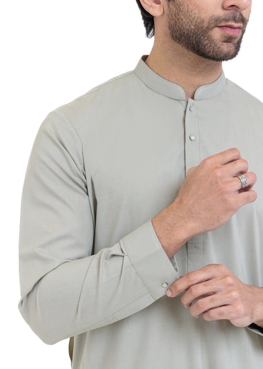 Sage-Blended-Shalwar Suit - (MP2PBBW25ADN18) - Image 7