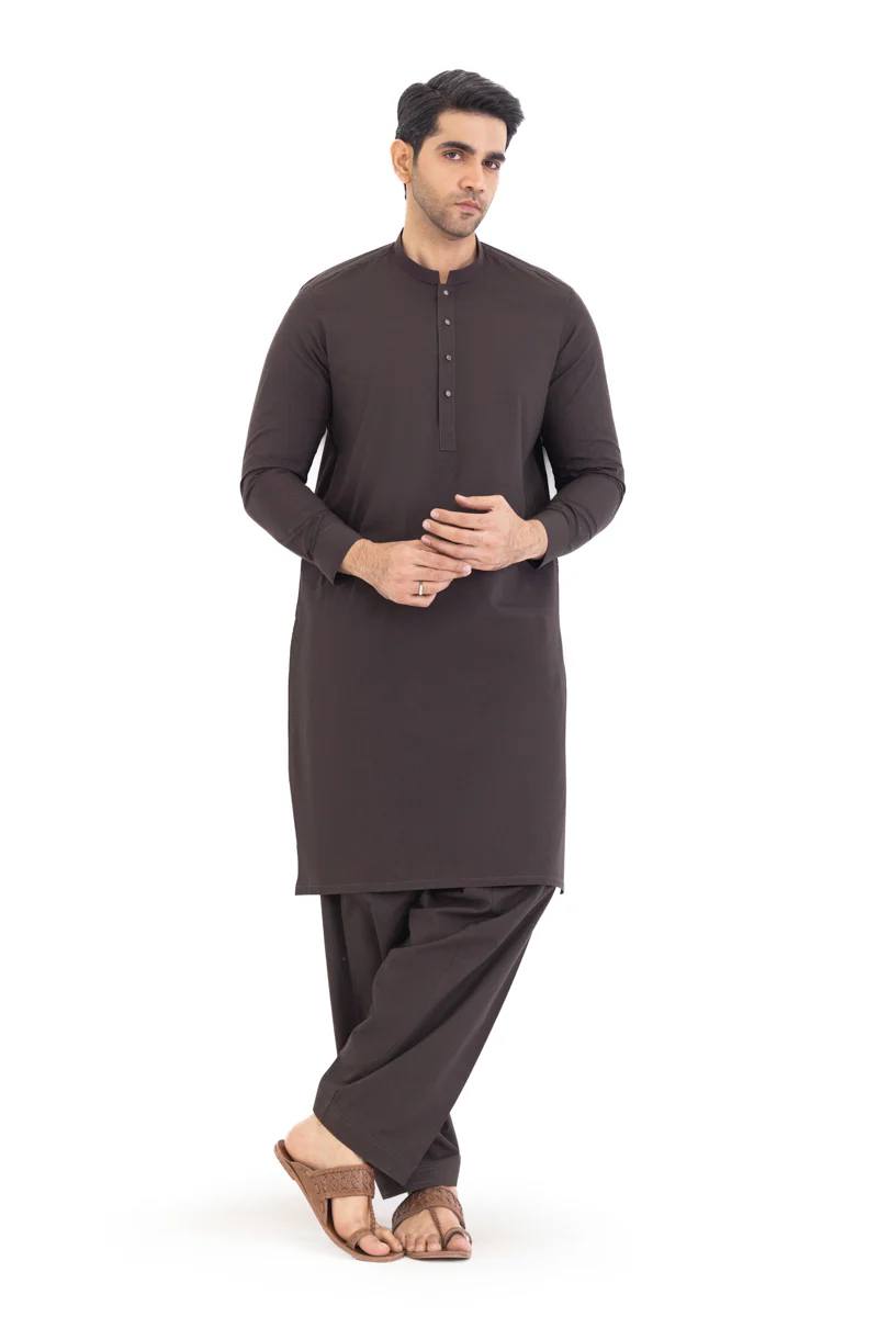 C-Brown-Cotton-Shalwar Suit - (MP2PBBW25ADN19) - Image 4