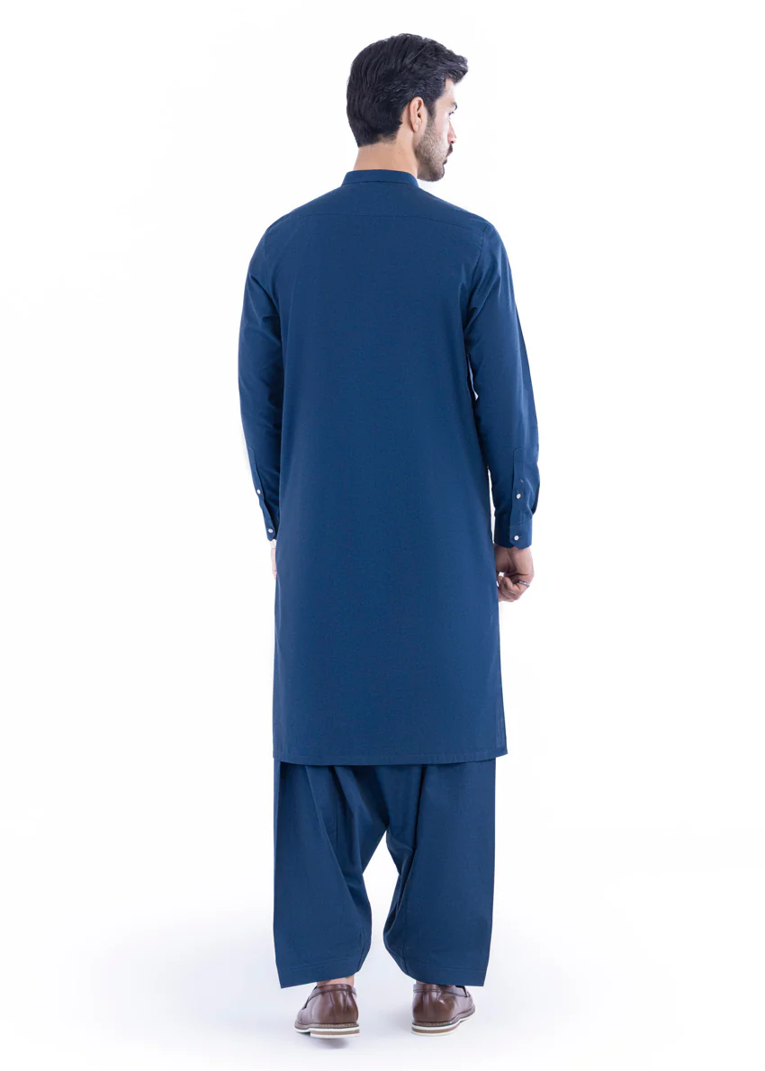 D-Teal-Cotton-Shalwar Suit - (MP2PBBW25ADN20) - Image 2
