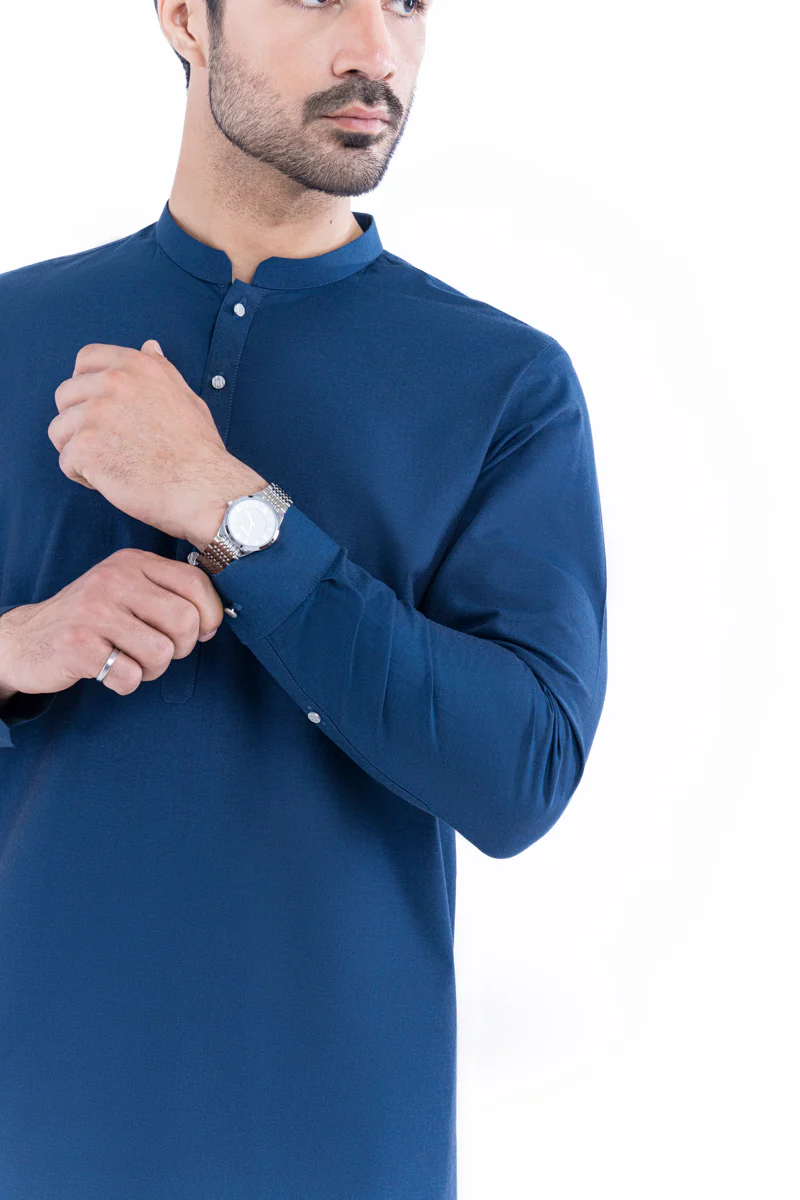 D-Teal-Cotton-Shalwar Suit - (MP2PBBW25ADN20) - Image 5