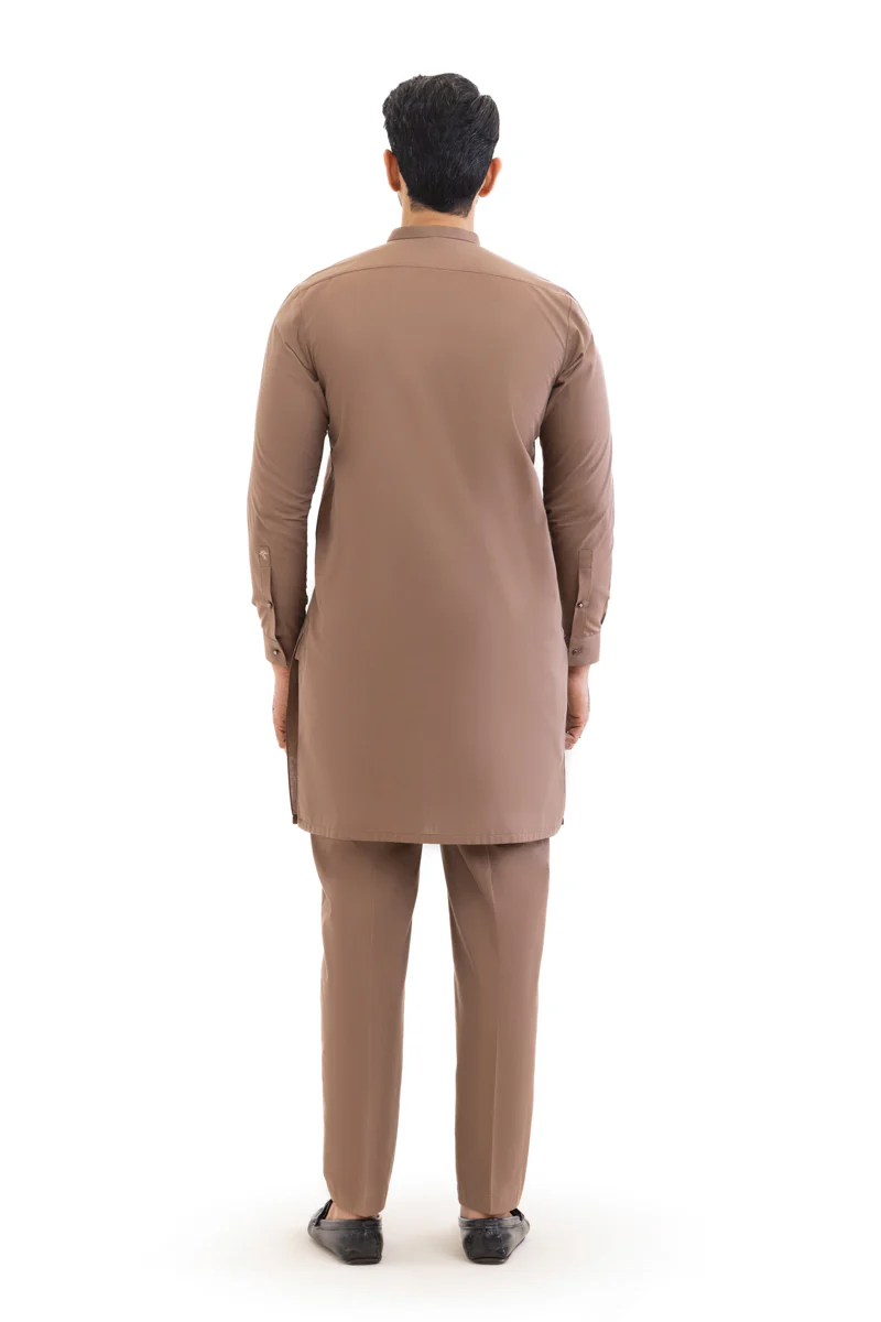 Brown-Cotton-Kurta Trouser - (MP2PBBW25ADN32) - Image 2