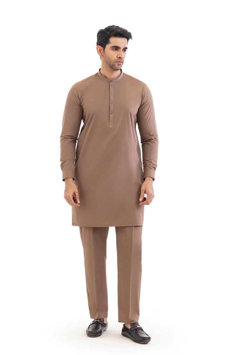 Brown-Cotton-Kurta Trouser - (MP2PBBW25ADN32) - Image 3