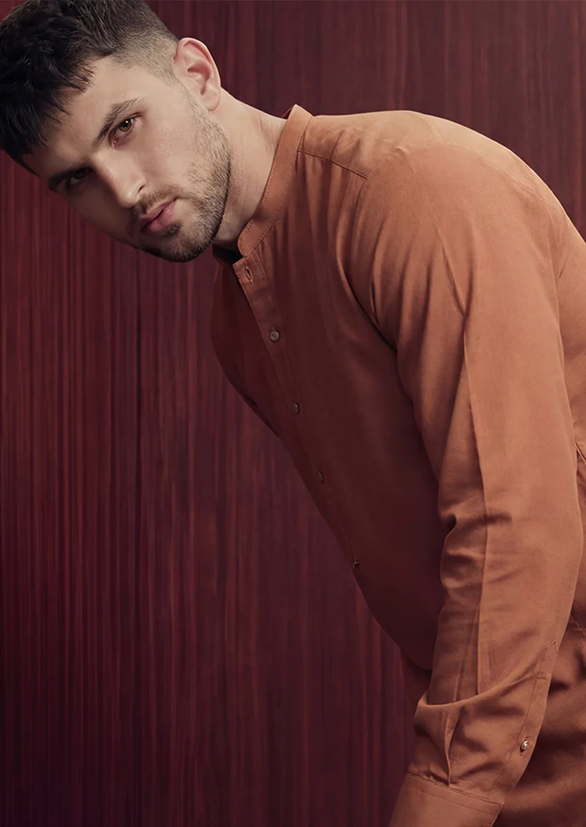 R-Brown-Blended-Kurta Trouser - (MP2PBBW25BM10N16) - Image 3