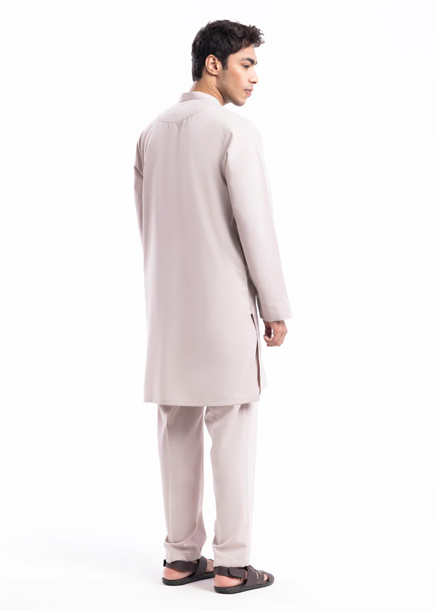 Taupe-Blended-Kurta Trouser - (MP2PBBW25BM10N17) - Image 2