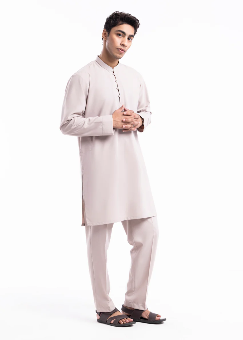 Taupe-Blended-Kurta Trouser - (MP2PBBW25BM10N17) - Image 4