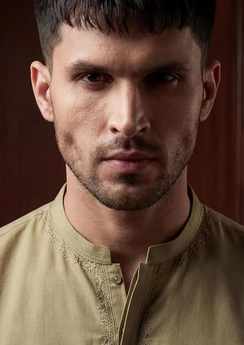 L-Olive-Cotton-Shalwar Suit - (MP2PBBW25BM10N18) - Image 4