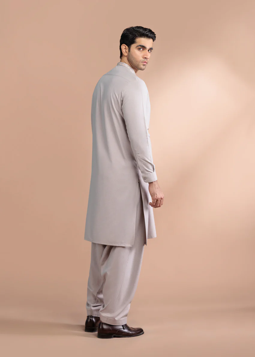 Peach-Blended-Shalwar Suit - (MP2PBBW25BM11D10) - Image 6