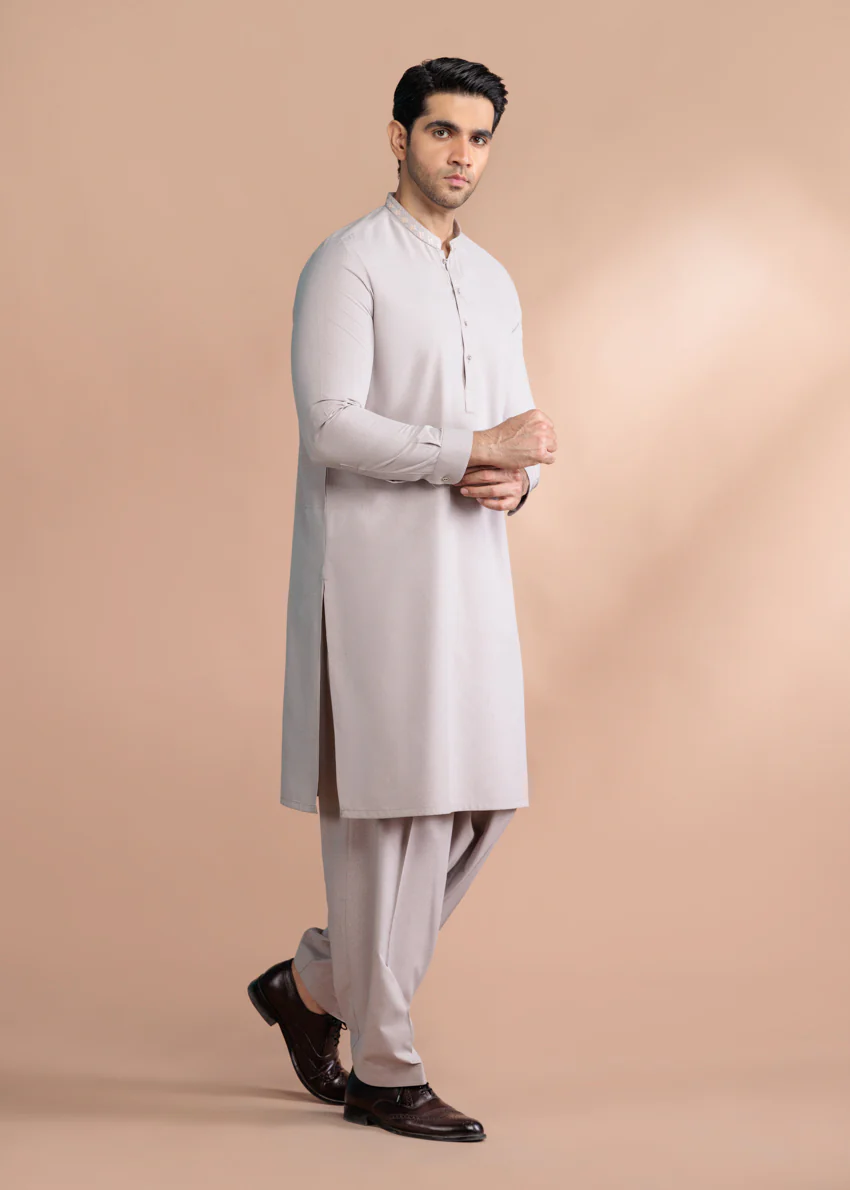 Peach-Blended-Shalwar Suit - (MP2PBBW25BM11D10) - Image 8
