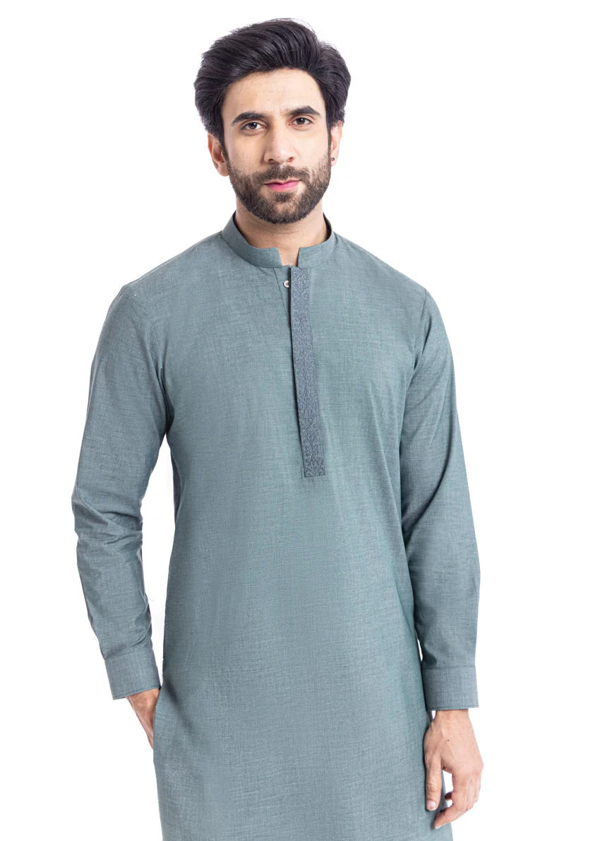 Green-Cotton-Kurta Trouser - (MP2PBBW25BM11D17) - Image 6