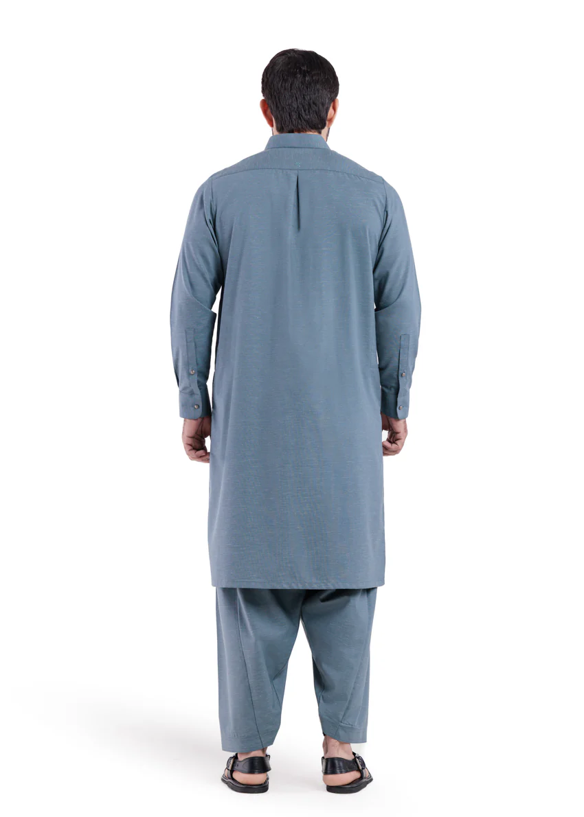 T-Blue-Blended-Shalwar Suit - (MP2PBBW25BM11D8) - Image 3