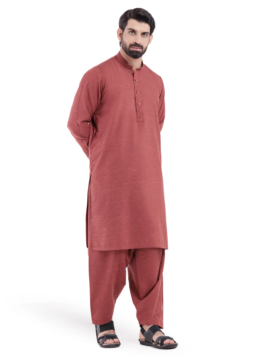 Rust-Blended-Shalwar Suit - (MP2PBBW25BM11D9) - Image 5