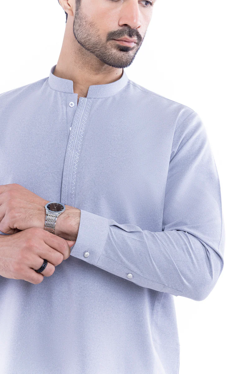 Grey-Blended-Kurta Trouser - (MP2PBBW25BM1J14) - Image 6