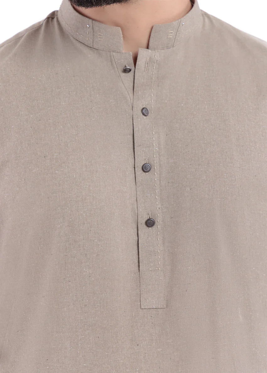 Brown-Blended-Shalwar Suit - (MP2PBBW25BM9O10) - Image 8