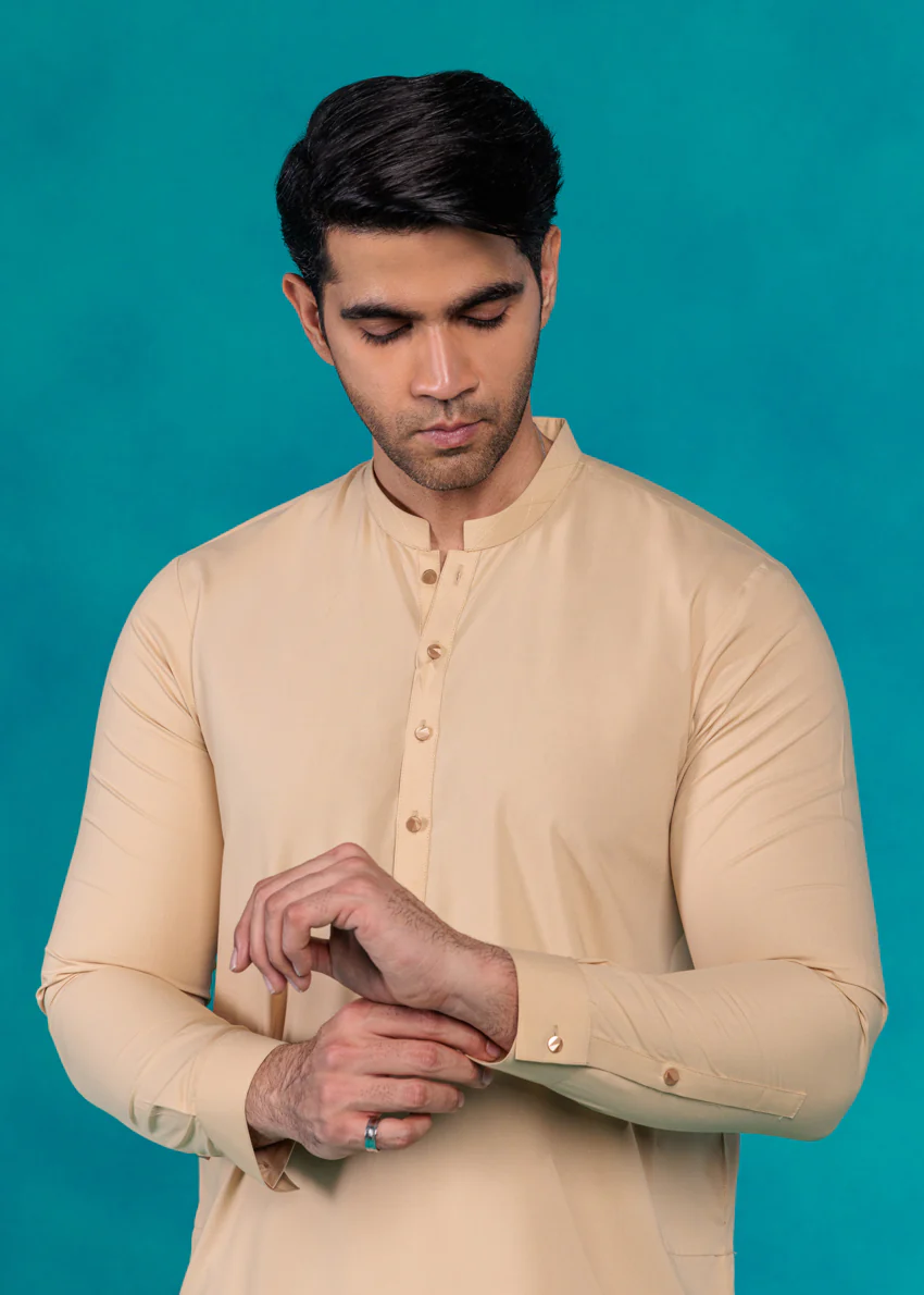 Beige-Blended-Kurta Trouser - (MP2PSBS26BM1F19) - Image 3