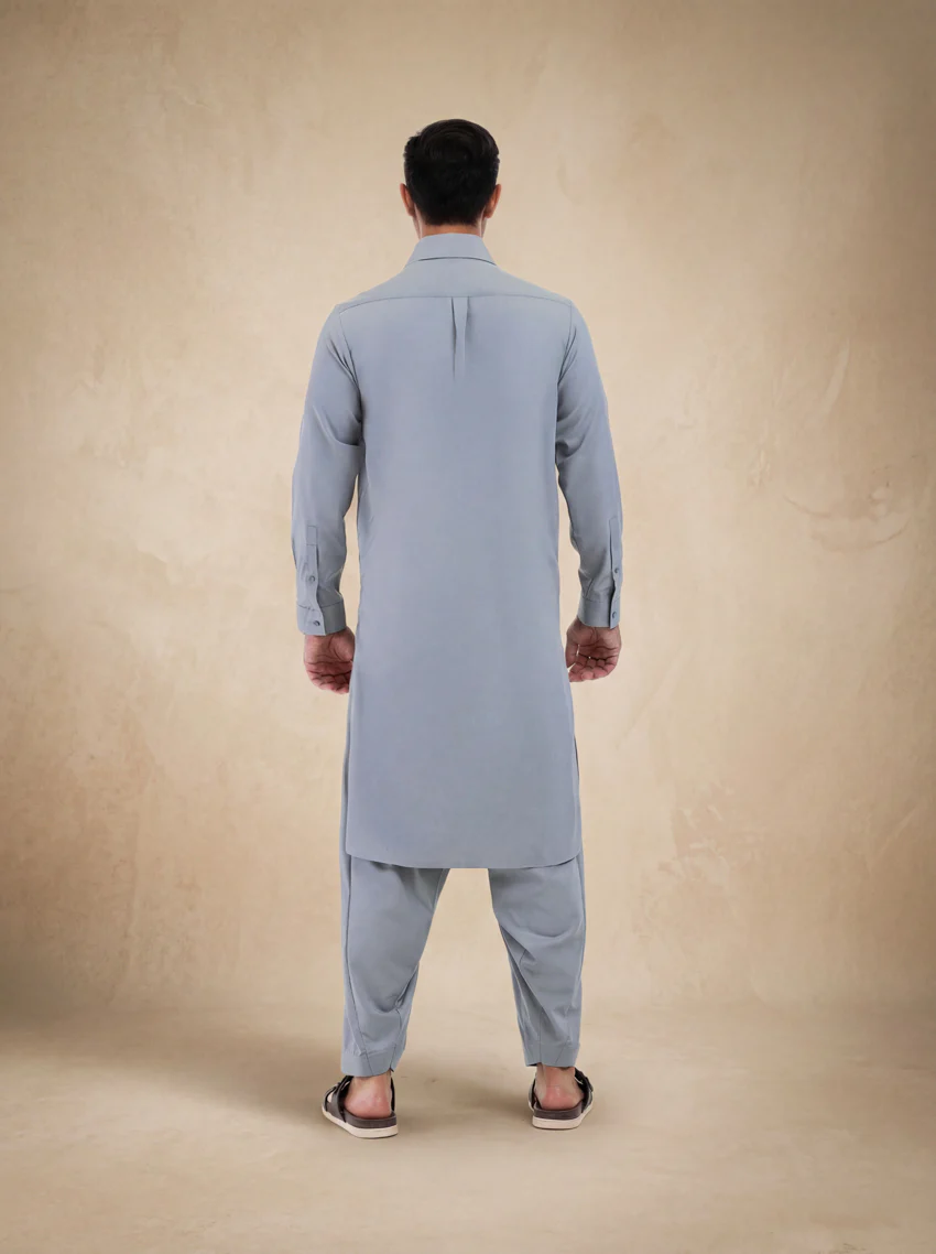 Grey-Blended-Shalwar Suit - (MP2PSBS26BM5J3) - Image 2