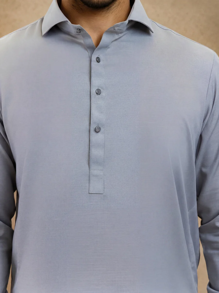 Grey-Blended-Shalwar Suit - (MP2PSBS26BM5J3) - Image 4