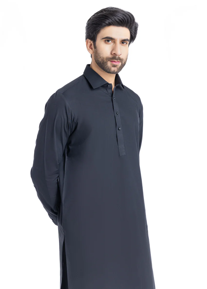 Black-Cotton-Shalwar Suit - (MP2PSBW25ADD6) - Image 5
