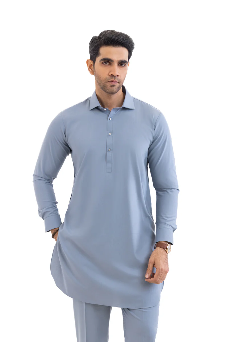 Blue-Blended-Kurta Trouser - (MP2PSBW25ADN22) - Image 5