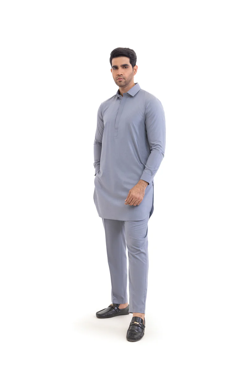 Grey-Blended-Kurta Trouser - (MP2PSBW25ADN25) - Image 3