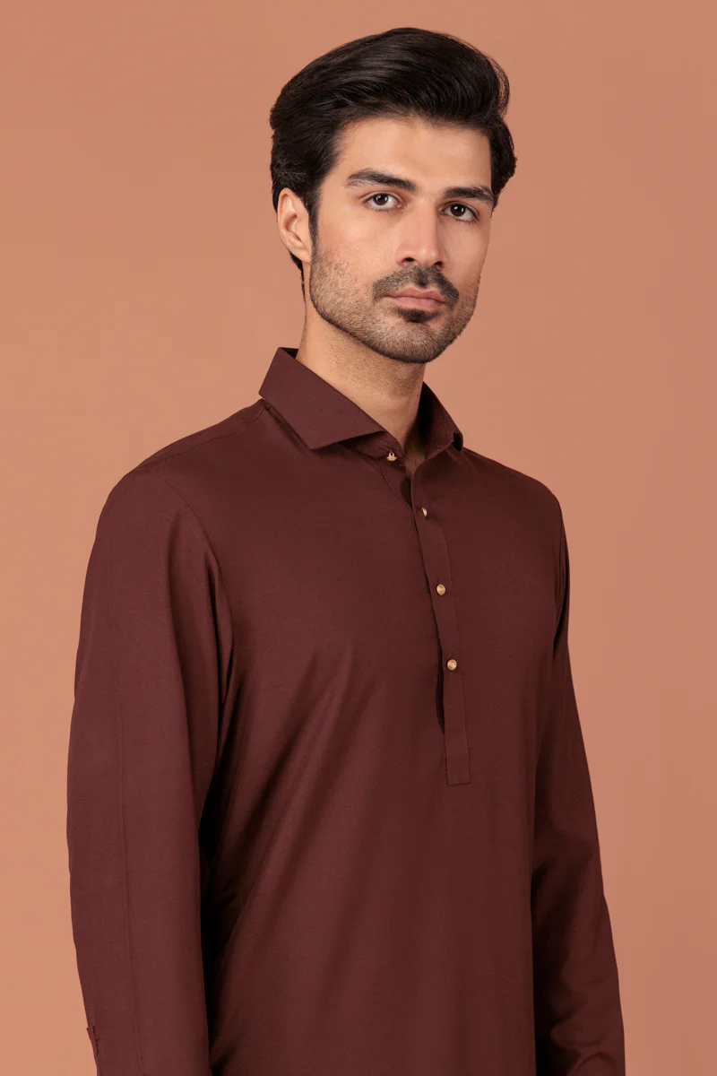 R-Brown-Blended-Shalwar Suit - (MP2PSBW25ADN8) - Image 12