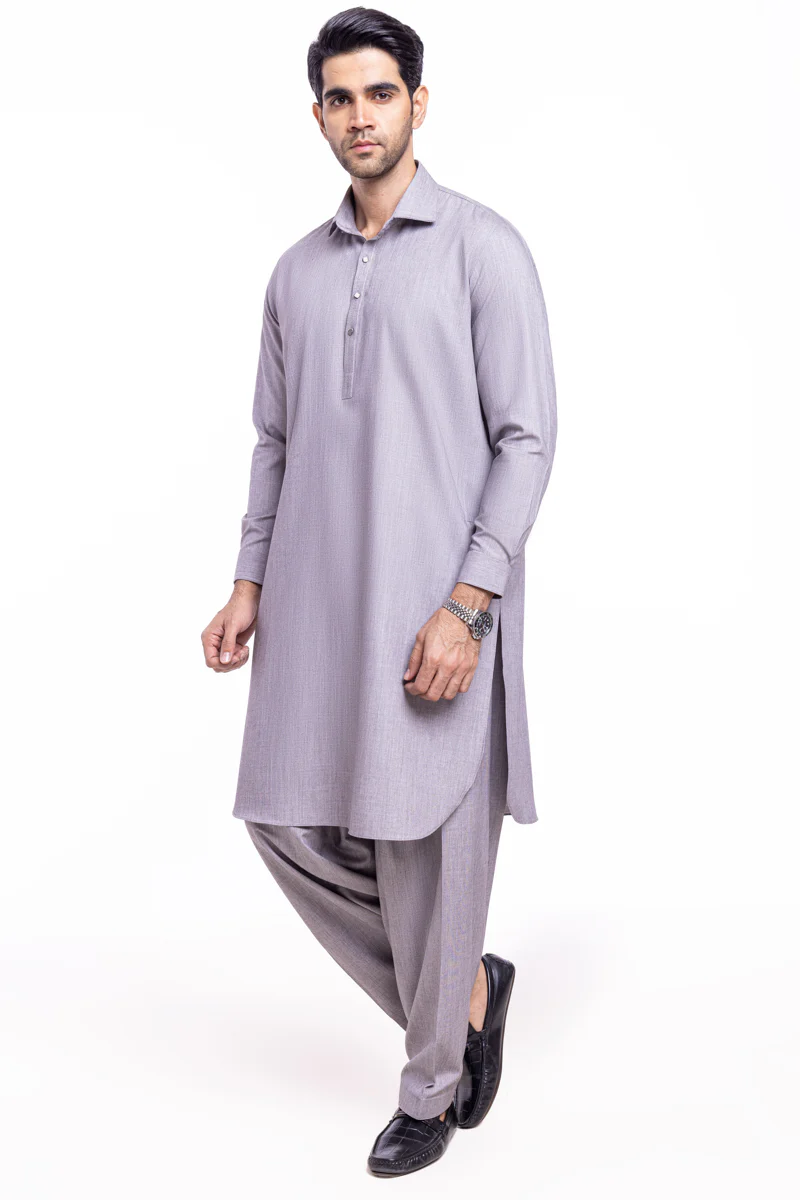Grey-Blended-Shalwar Suit - (MP2PSBW25BM10N6) - Image 3