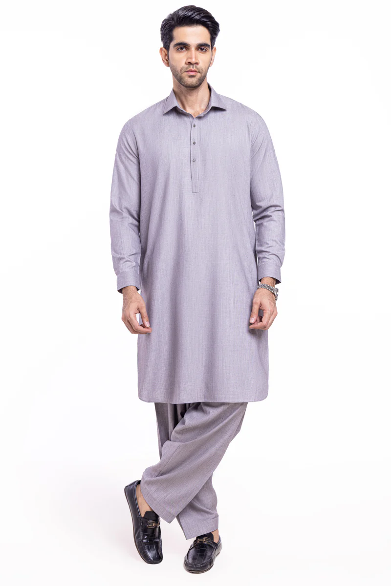 Grey-Blended-Shalwar Suit - (MP2PSBW25BM10N6) - Image 4