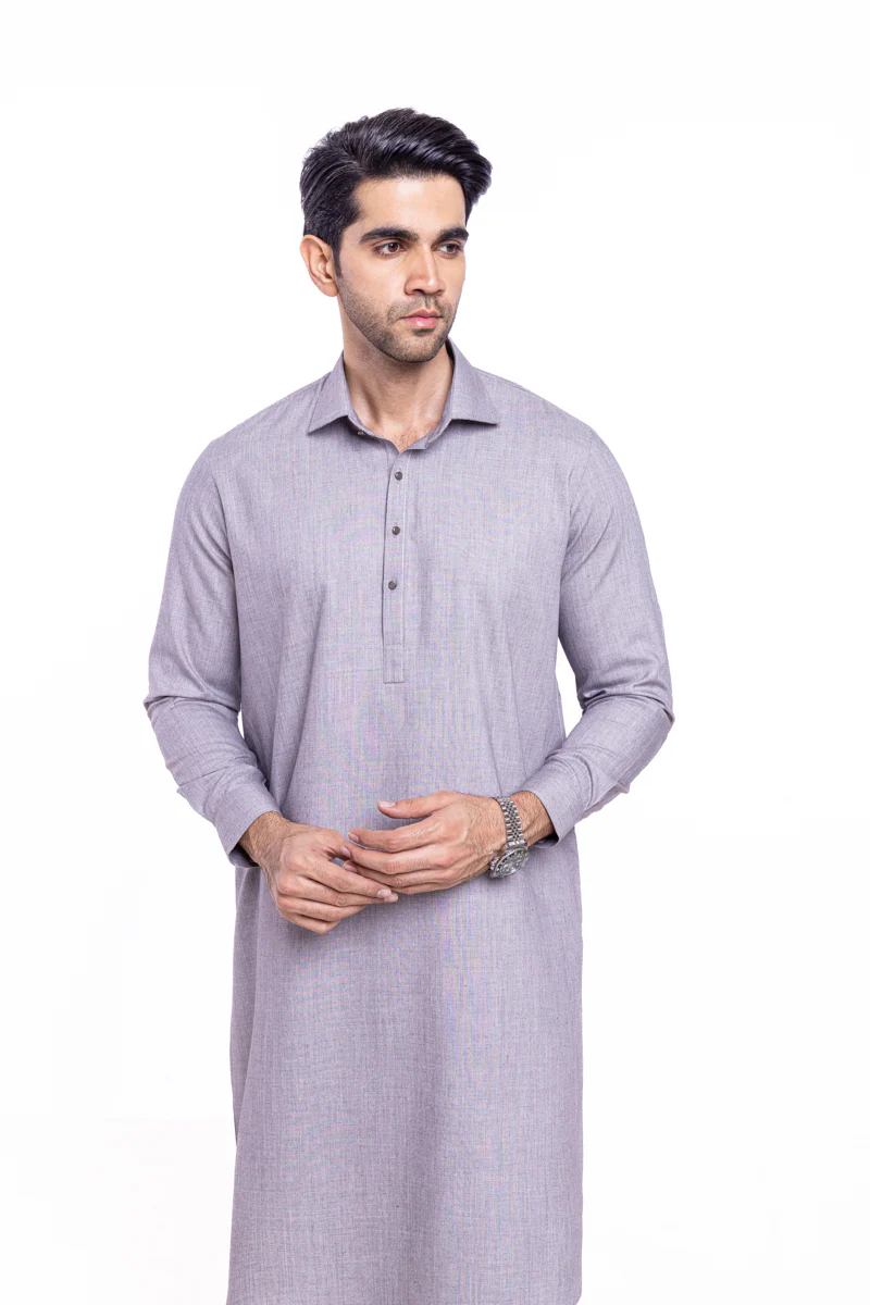 Grey-Blended-Shalwar Suit - (MP2PSBW25BM10N6) - Image 5