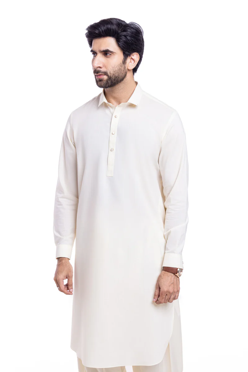 Cream-Blended-Shalwar Suit - (MP2PSBW25BM10N7) - Image 5
