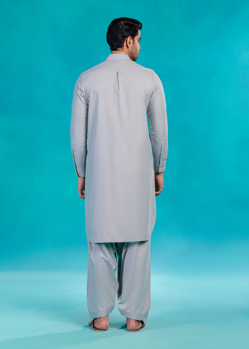 L-Grey-Blended-Shalwar Suit - (MP2PSBW25BM11D7) - Image 2