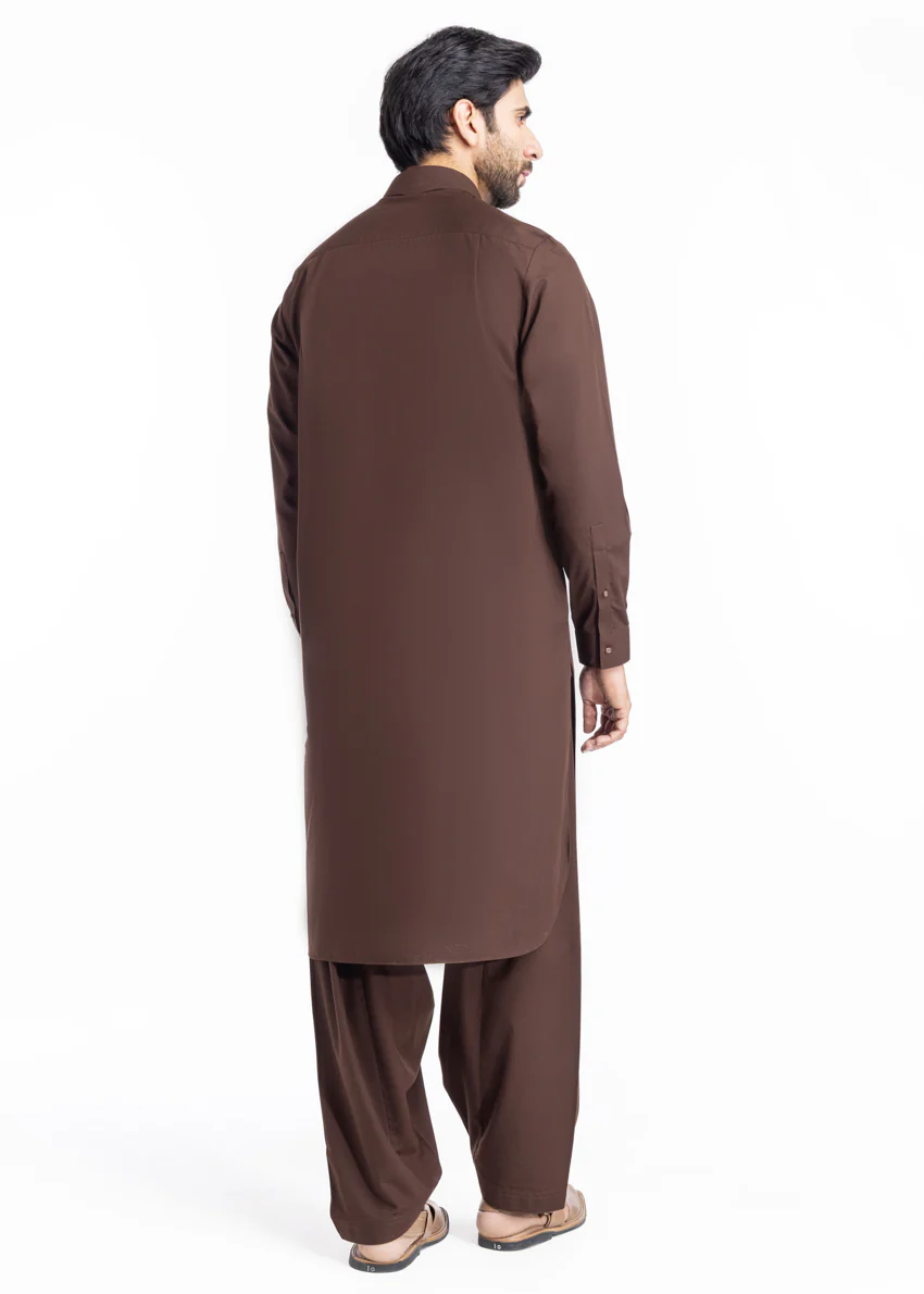 Brown-Blended-Shalwar Suit - (MP2PSBW25BM9O5) - Image 6
