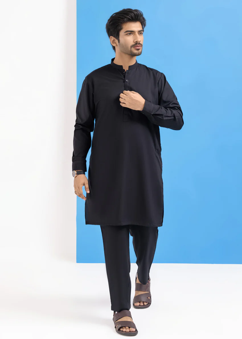 Black-Blended-Kurta Trouser - (MPS25KPS2040) - Image 3
