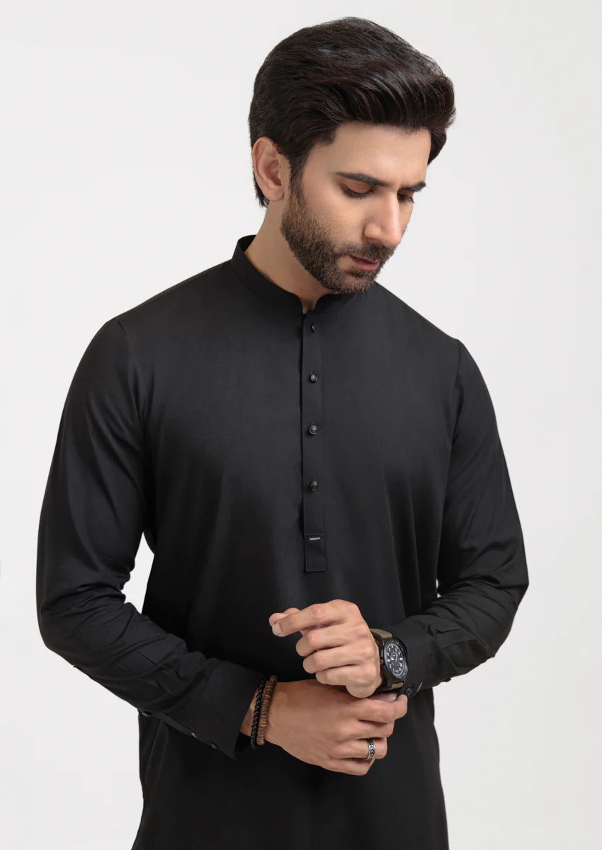 Black-Blended-Kurta Trouser - (MPS25KPS2042) - Image 5